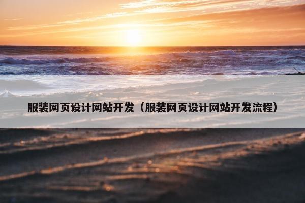 服装网页设计网站开发（服装网页设计网站开发流程）