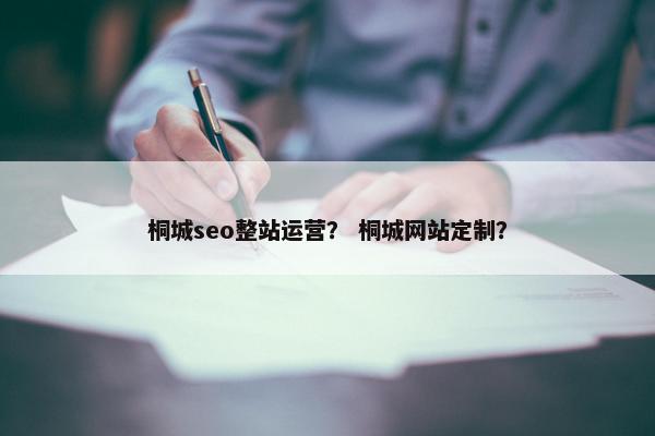 桐城seo整站运营？ 桐城网站定制？