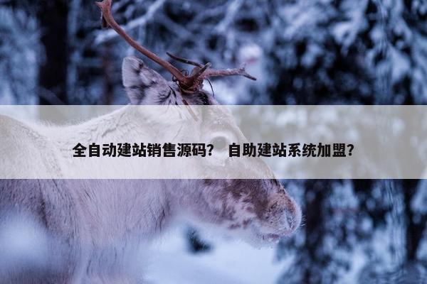 全自动建站销售源码？ 自助建站系统加盟？
