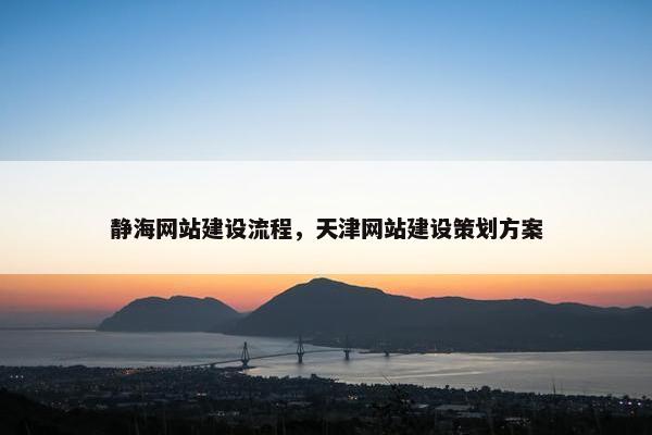 静海网站建设流程，天津网站建设策划方案