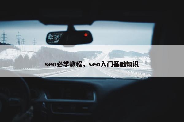 seo必学教程，seo入门基础知识