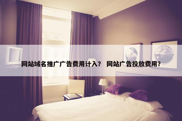 网站域名推广广告费用计入？ 网站广告投放费用？