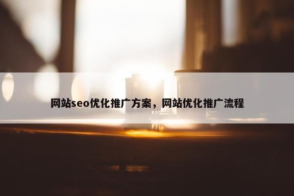 网站seo优化推广方案，网站优化推广流程