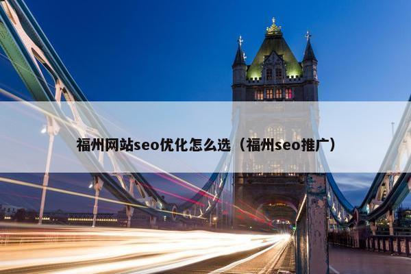 福州网站seo优化怎么选（福州seo推广）