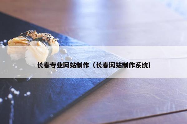 长春专业网站制作（长春网站制作系统）