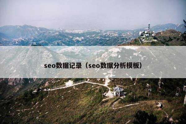 seo数据记录（seo数据分析模板）