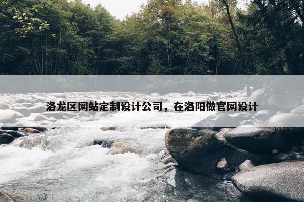洛龙区网站定制设计公司，在洛阳做官网设计