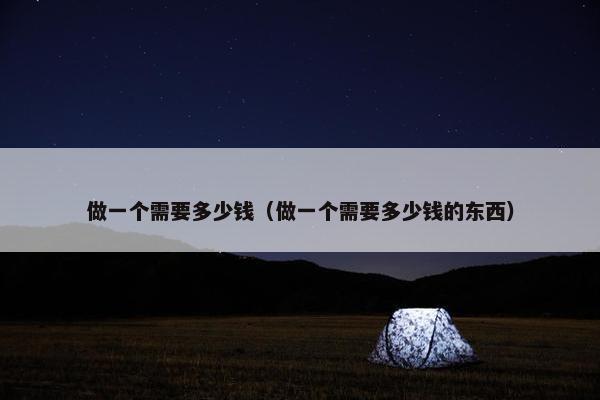 做一个需要多少钱（做一个需要多少钱的东西）
