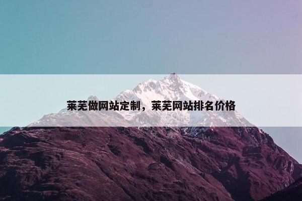 莱芜做网站定制，莱芜网站排名价格