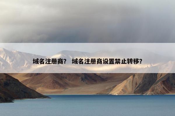 域名注册商？ 域名注册商设置禁止转移？