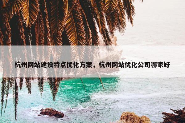 杭州网站建设特点优化方案，杭州网站优化公司哪家好
