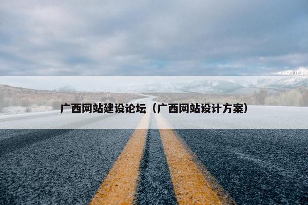 广西网站建设论坛（广西网站设计方案）