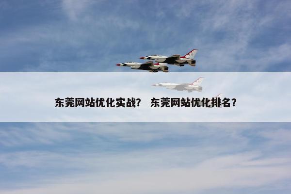 东莞网站优化实战？ 东莞网站优化排名？