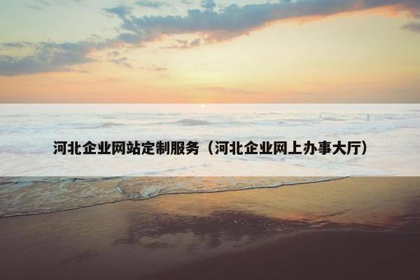 河北企业网站定制服务（河北企业网上办事大厅）