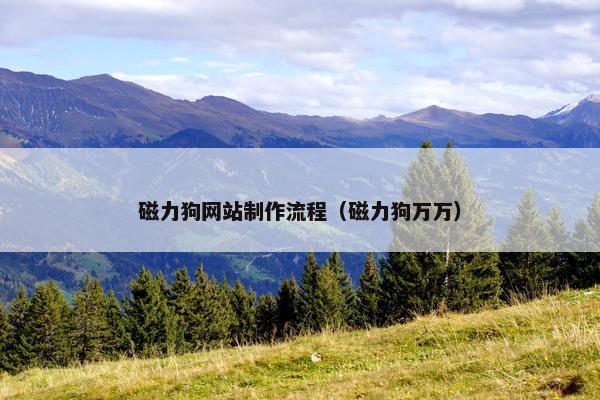 磁力狗网站制作流程（磁力狗万万）
