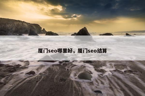 厦门seo哪里好，厦门seo结算