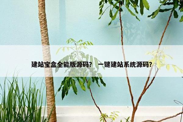 建站宝盒全能版源码？ 一键建站系统源码？
