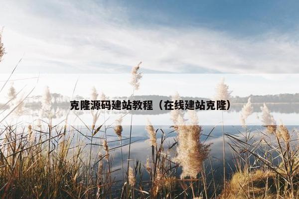 克隆源码建站教程（在线建站克隆）