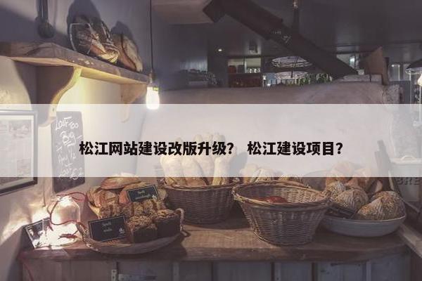 松江网站建设改版升级？ 松江建设项目？