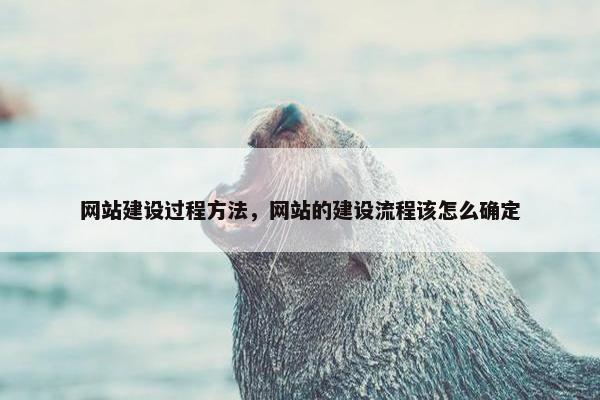网站建设过程方法，网站的建设流程该怎么确定