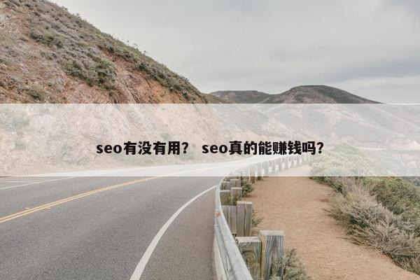 seo有没有用？ seo真的能赚钱吗？