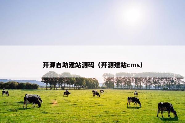 开源自助建站源码（开源建站cms）