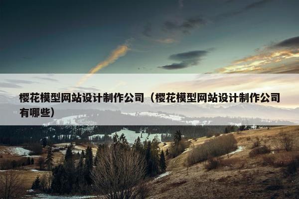 樱花模型网站设计制作公司（樱花模型网站设计制作公司有哪些）