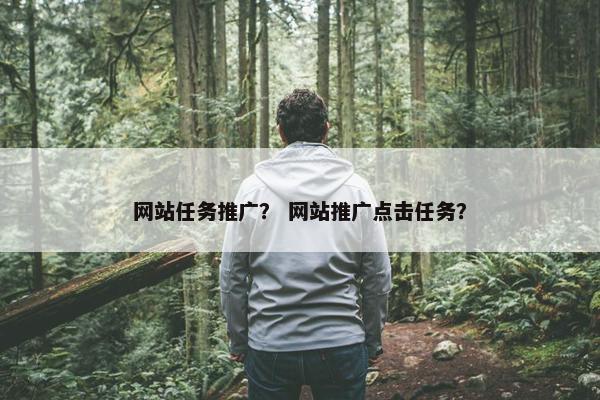 网站任务推广？ 网站推广点击任务？