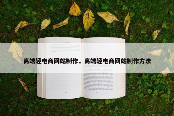 高端轻电商网站制作，高端轻电商网站制作方法