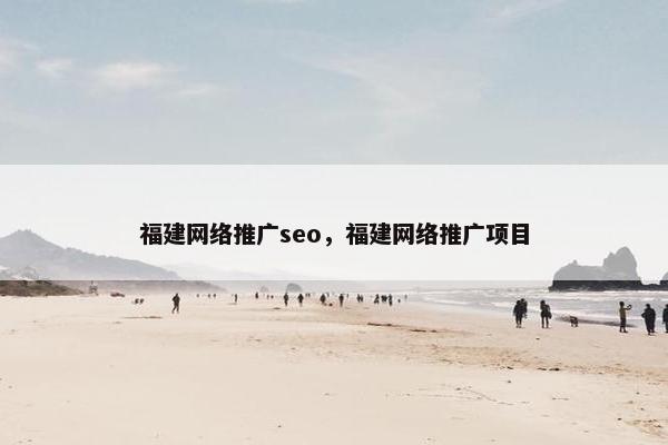福建网络推广seo，福建网络推广项目