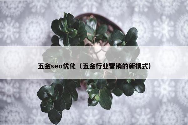 五金seo优化（五金行业营销的新模式）