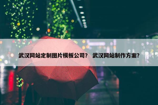 武汉网站定制图片模板公司？ 武汉网站制作方案？