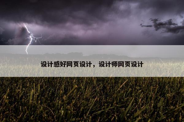 设计感好网页设计，设计师网页设计