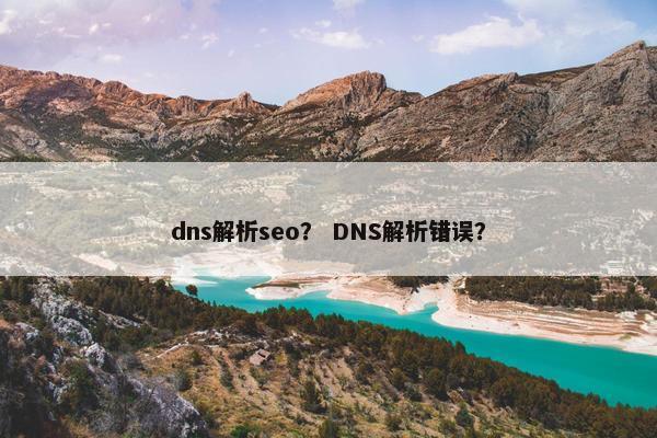 dns解析seo？ DNS解析错误？