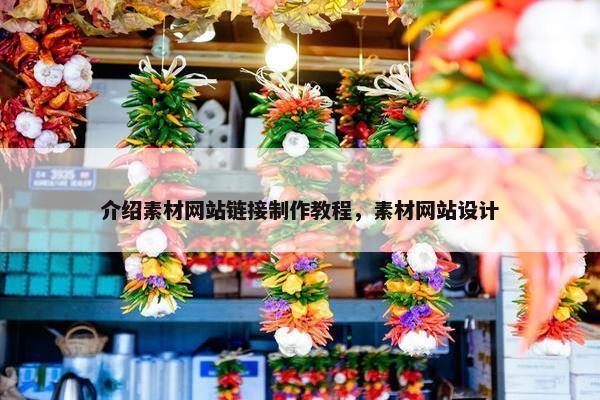 介绍素材网站链接制作教程，素材网站设计