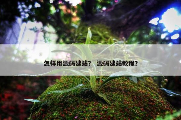 怎样用源码建站？ 源码建站教程？