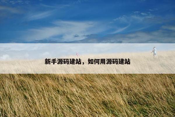 新手源码建站，如何用源码建站