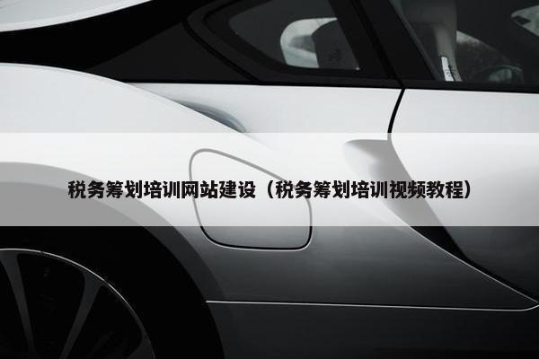 税务筹划培训网站建设（税务筹划培训视频教程）