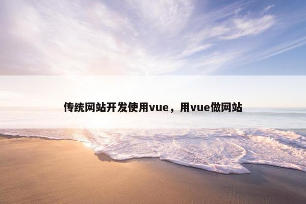 传统网站开发使用vue，用vue做网站