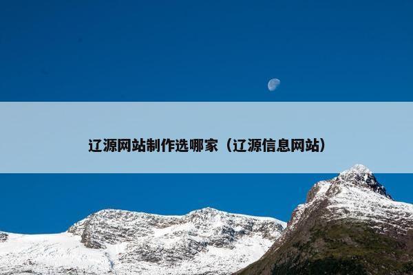辽源网站制作选哪家（辽源信息网站）