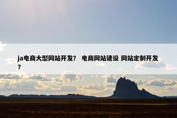 ja电商大型网站开发？ 电商网站建设 网站定制开发？