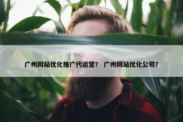 广州网站优化推广代运营？ 广州网站优化公司？