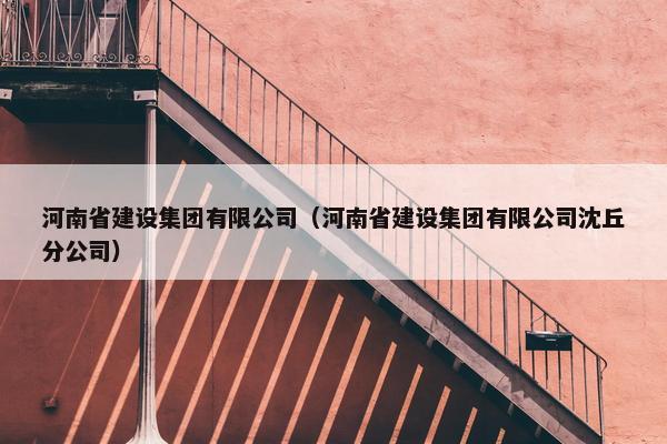 河南省建设集团有限公司（河南省建设集团有限公司沈丘分公司）