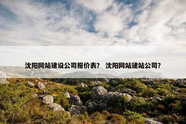 沈阳网站建设公司报价表？ 沈阳网站建站公司？