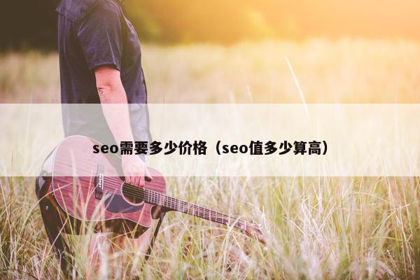 seo需要多少价格（seo值多少算高）
