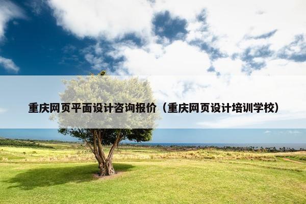 重庆网页平面设计咨询报价（重庆网页设计培训学校）