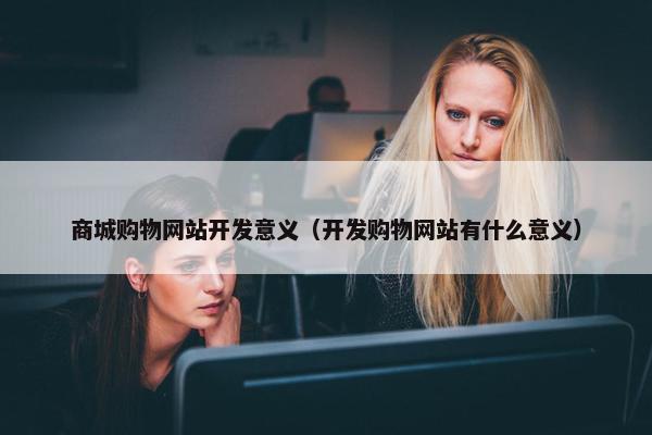 商城购物网站开发意义（开发购物网站有什么意义）