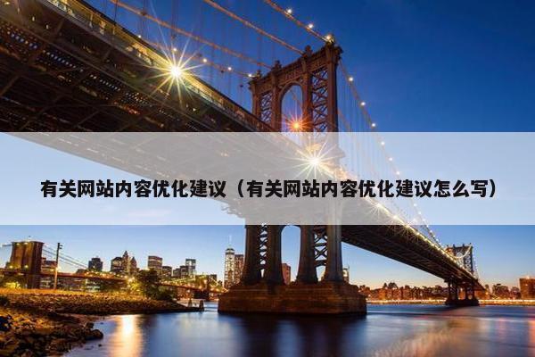 有关网站内容优化建议（有关网站内容优化建议怎么写）