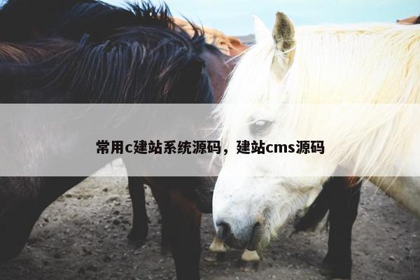 常用c建站系统源码，建站cms源码
