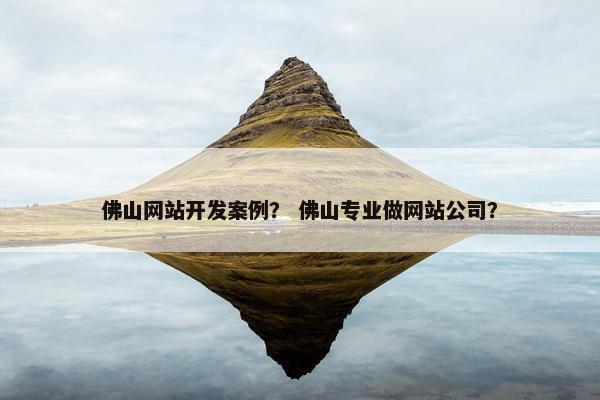 佛山网站开发案例？ 佛山专业做网站公司？